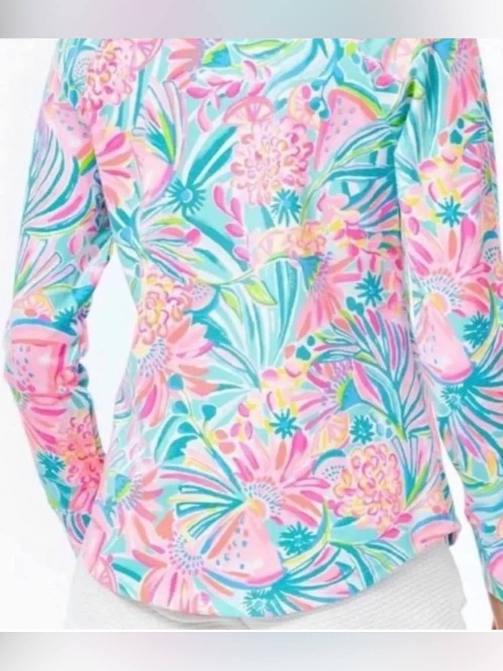 Lilly Pulitzer Tropical Punch UPF 50+ skipper popover, size XL - Picture 5 of 10